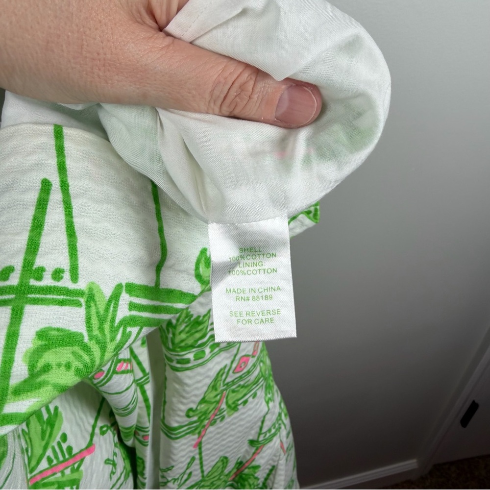 Lilly Pulitzer Lacina Mint Julep Kentucky Derby Shift Lattice Dress Size 10 - Picture 15 of 15